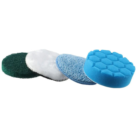 Washable Replacement Brush Head Reusable 4 PCS Cordless Cleaning Brush Reusable Scrub Pads Electric Spin Scrubber